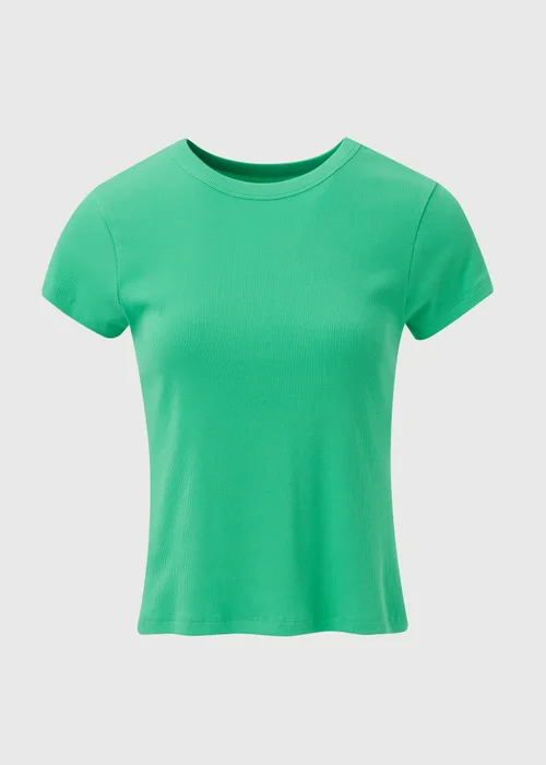 Green Ribbed T-Shirt - Size 8 Image 5