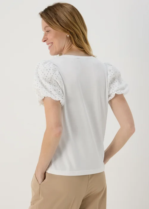 Et Vous White Puff Sleeve T-Shirt - 8 Image 2