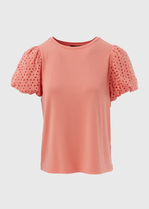 Et Vous Coral Puff Sleeve T-Shirt - 8 Image 5