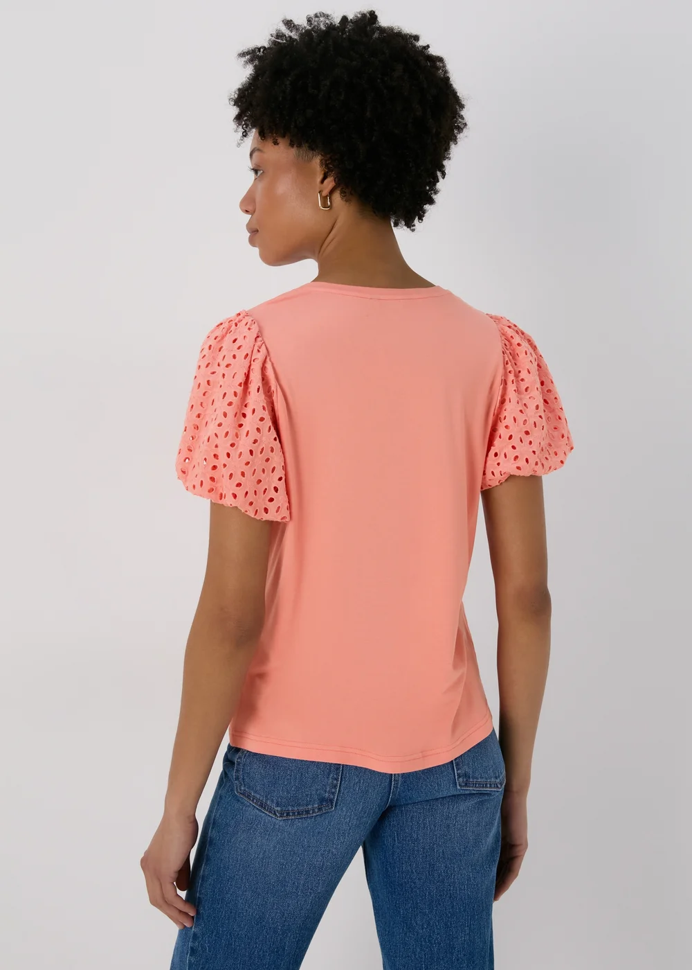 Et Vous Coral Puff Sleeve T-Shirt - 8 Image 2