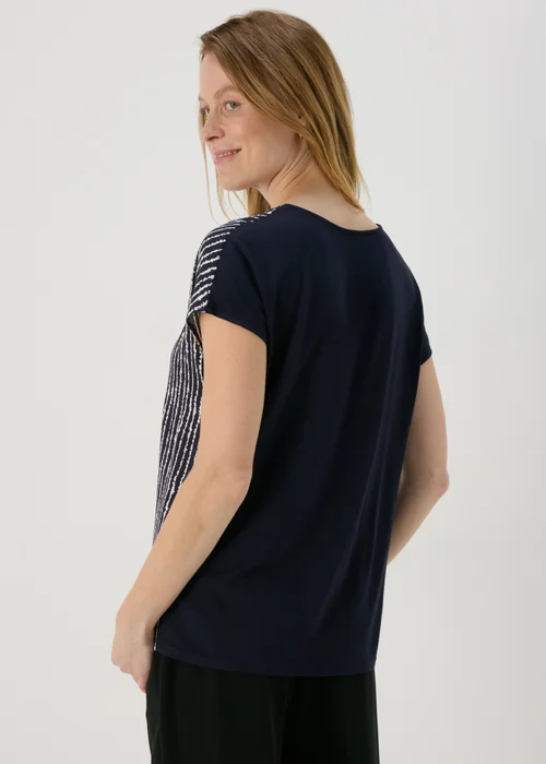 Et Vous Navy Stripe T-Shirt - 8 Image 2