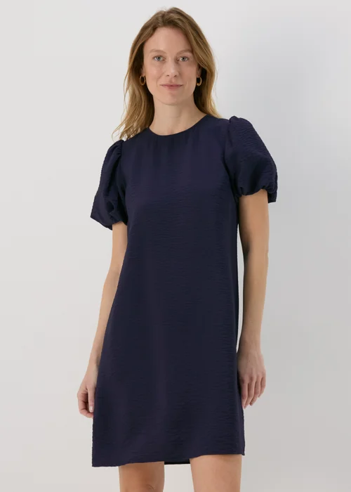 Et Vous Navy Puff Sleeve Midi Dress - 8 Image 1