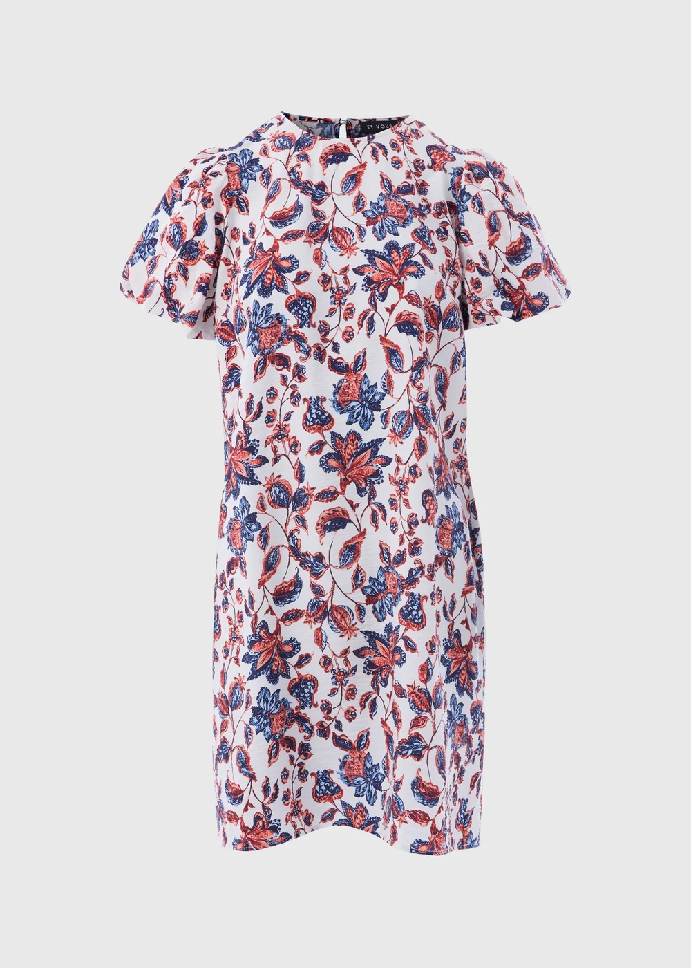 Et Vous Multicolour Floral Puff Sleeve Midi Dress - 8 Image 5