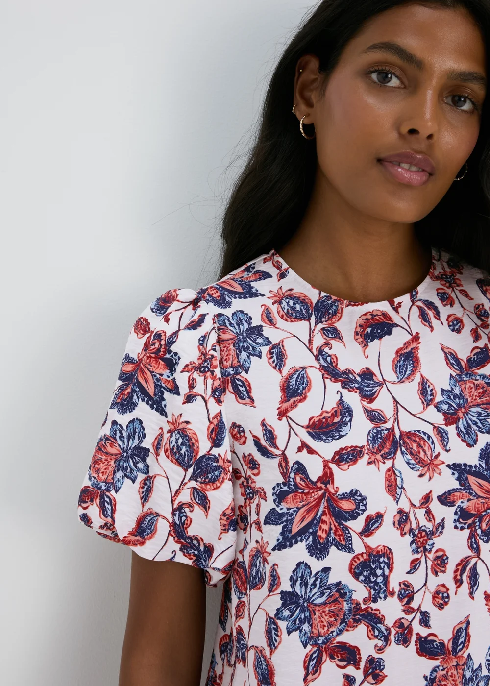 Et Vous Multicolour Floral Puff Sleeve Midi Dress - 8 Image 3