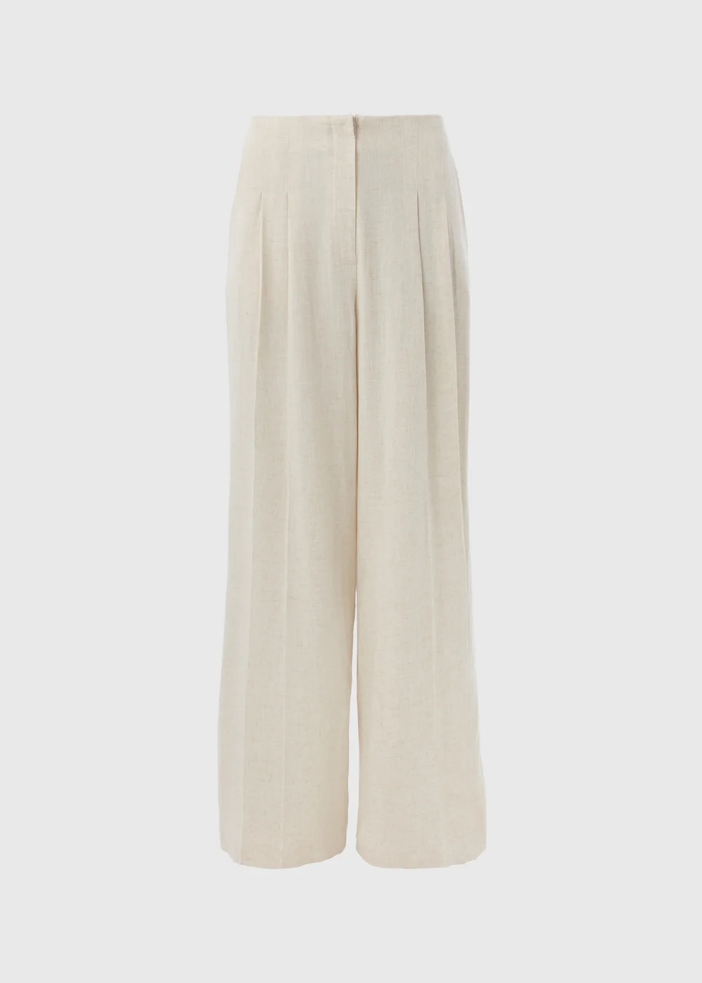 Et Vous Beige Wide Leg Linen Trousers - 8 Image 5