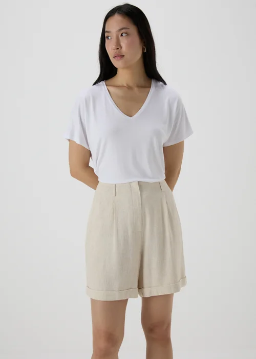 Et Vous Beige Linen Shorts - 8 Image 1