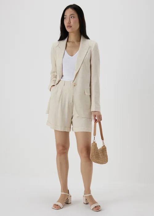 Et Vous Beige Linen Shorts - 8 Image 4