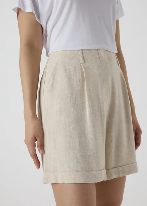 Et Vous Beige Linen Shorts - 8 Image 3