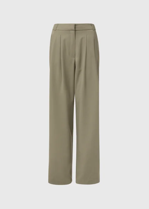 Khaki Wide Leg Trousers - 8 Image 5