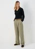 Khaki Wide Leg Trousers - 8 Image 4