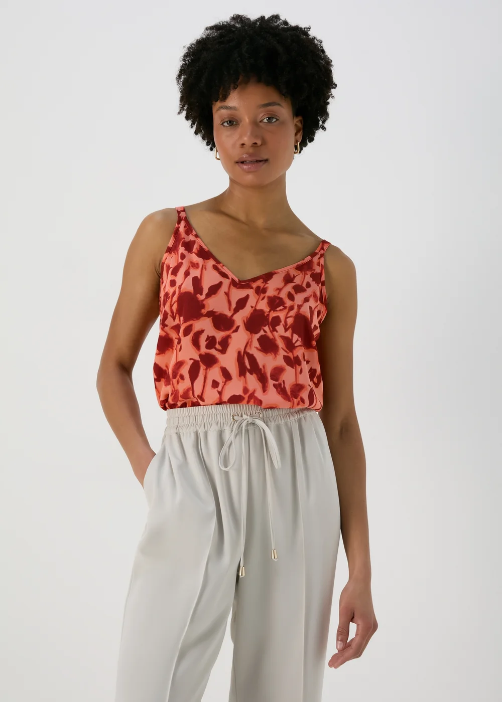 Et Vous Pink Floral Shadow Cami Top - 8 Image 1