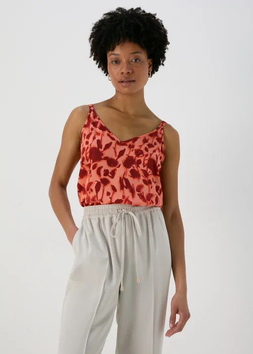 Et Vous Pink Floral Shadow Cami Top - 8 Image 1