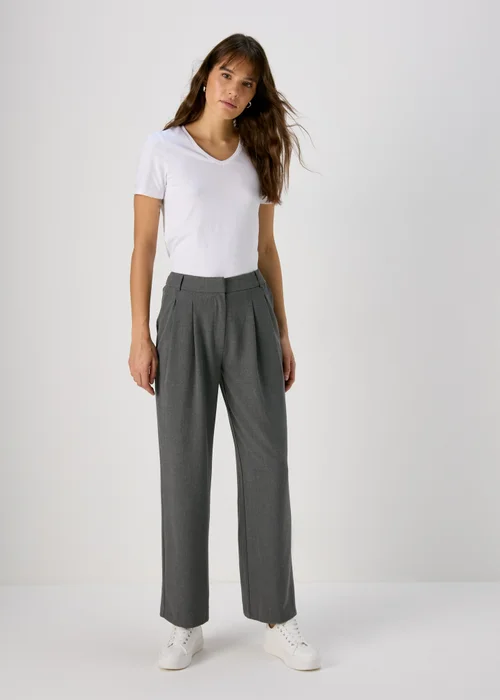 Grey Wide Leg Trousers - 8 Image 4