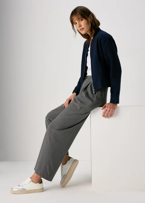 Grey Wide Leg Trousers - 8 Image 1