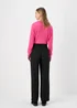 Black Wide Leg Trousers - Size 8 Image 2