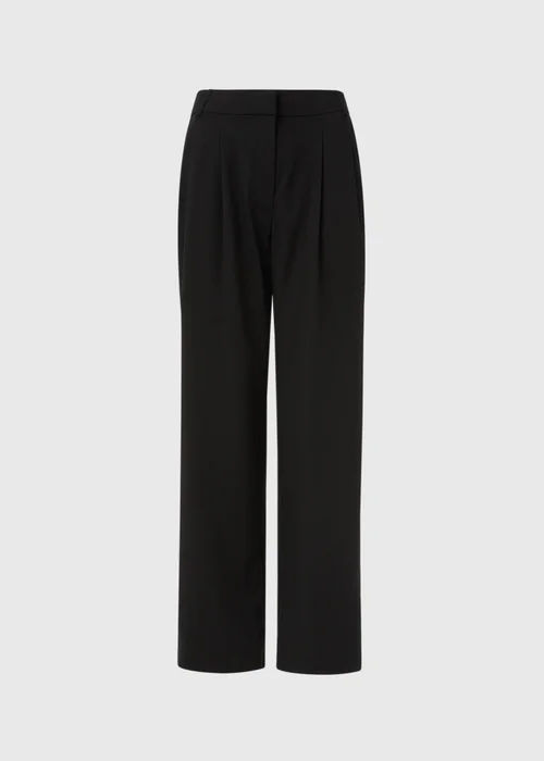 Black Wide Leg Trousers - Size 8 Image 5
