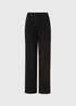 Black Wide Leg Trousers - Size 8 Image 5