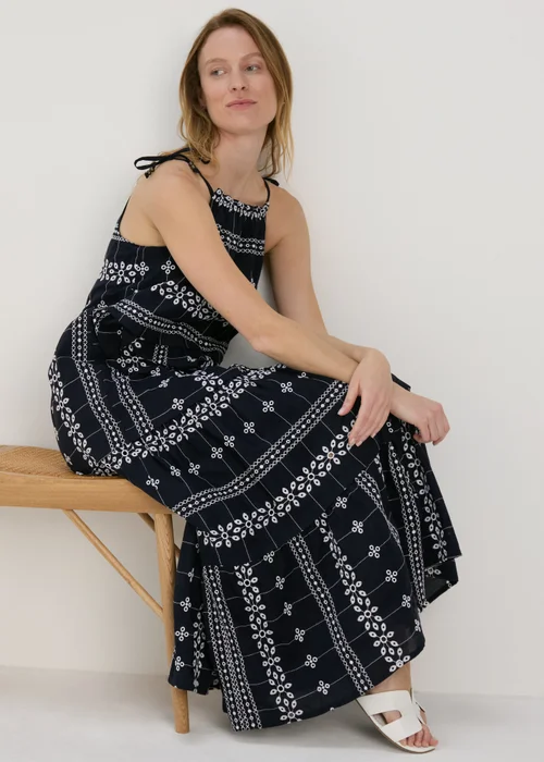 Et Vous Navy Embroidered Cami Dress - 8 Image 4