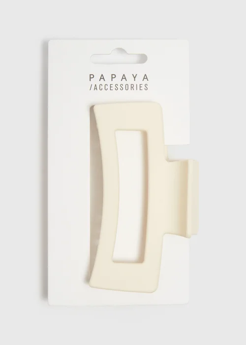 Cream Ikat Clamp - One Size Image 1