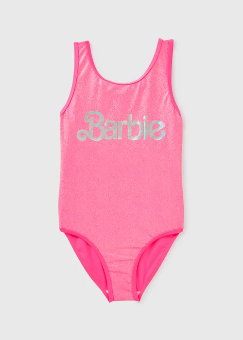 Barbie Girls Pink Sparkle Swimsuit (3-16yrs) - 3-4 Yrs Image 1