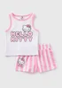 Hello Kitty Kids Pyjama Top & Shorts Set (4-12yrs) - Age 4 Years Image 1