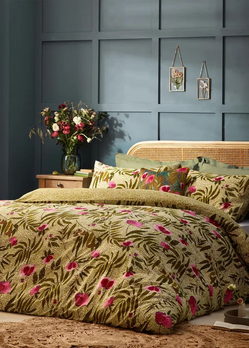 Wylder Nature House Of Bloom Poppy Floral Duvet Cover Set - Single Image 4