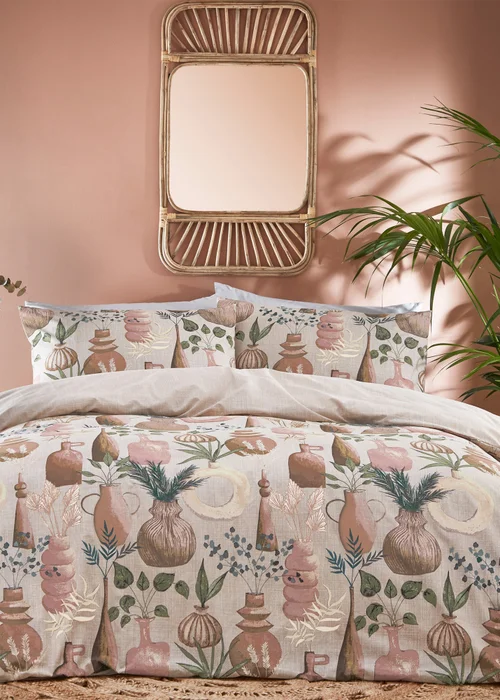 furn. Earthen Trending Floral Duvet Cover Set - Single Image 1