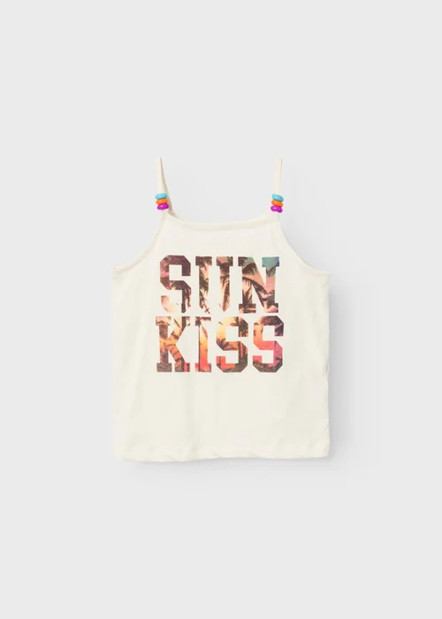 Name It Girls Cream Sun Kiss Short Box Top (7-14yrs) - 9 - 10 Years Image 1
