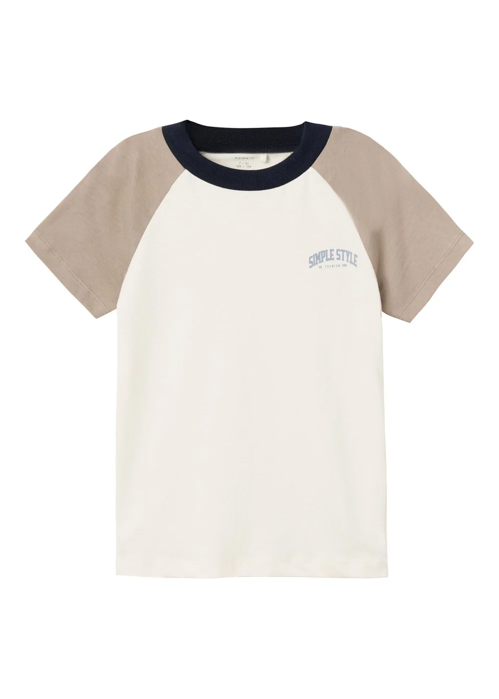 Name It Boys Cream Simple Style T-Shirt (6-12yrs) - 7- 8 Yrs Image 2