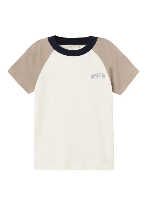 Name It Boys Cream Simple Style T-Shirt (6-12yrs) - 7- 8 Yrs Image 2