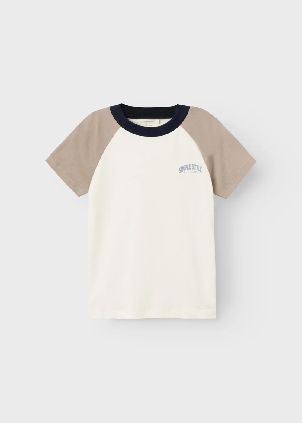 Name It Boys Cream Simple Style T-Shirt (6-12yrs) - 7- 8 Yrs Image 1