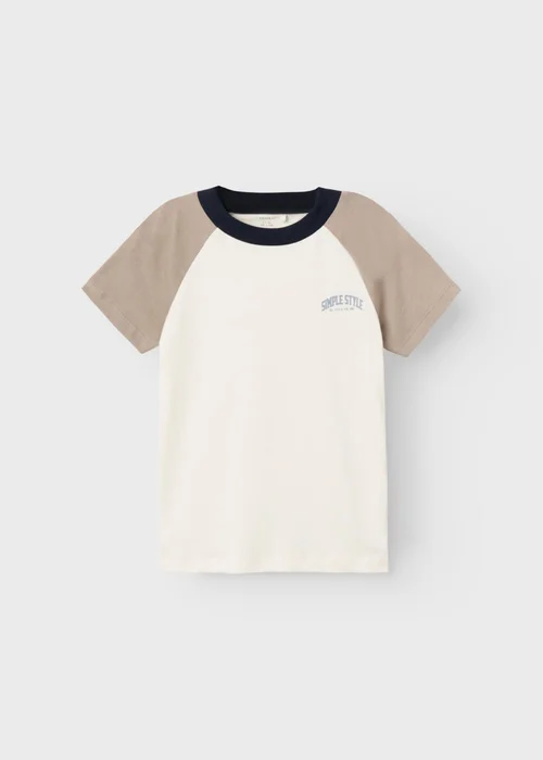 Name It Boys Cream Simple Style T-Shirt (6-12yrs) - 7- 8 Yrs Image 1