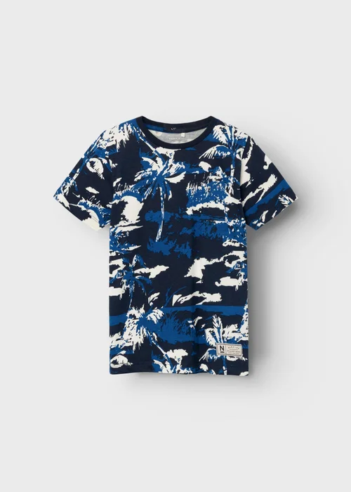 Name It Boys Multicolour Palm Print T-Shirt (6-12yrs) - 6 Yrs Image 1