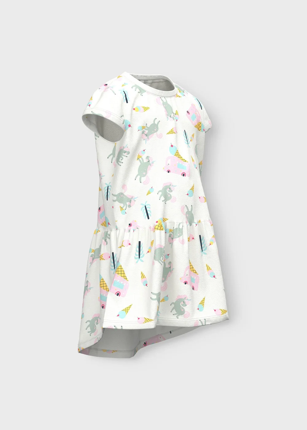 Name It Girls White Multicolour Print Dress - 9-12 months Image 3