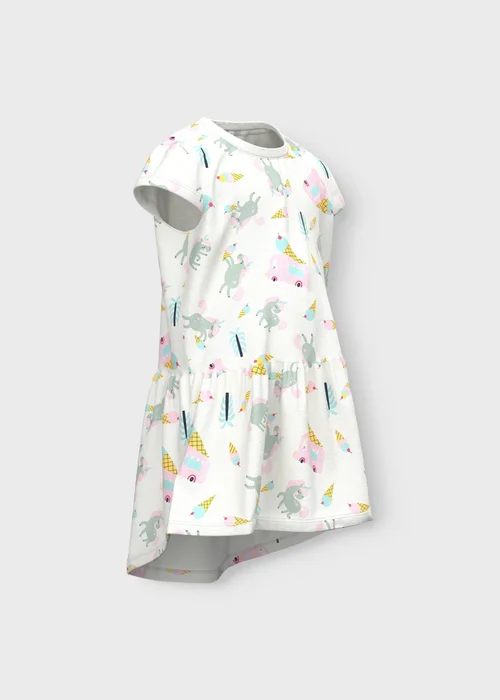 Name It Girls White Multicolour Print Dress - 9-12 months Image 3