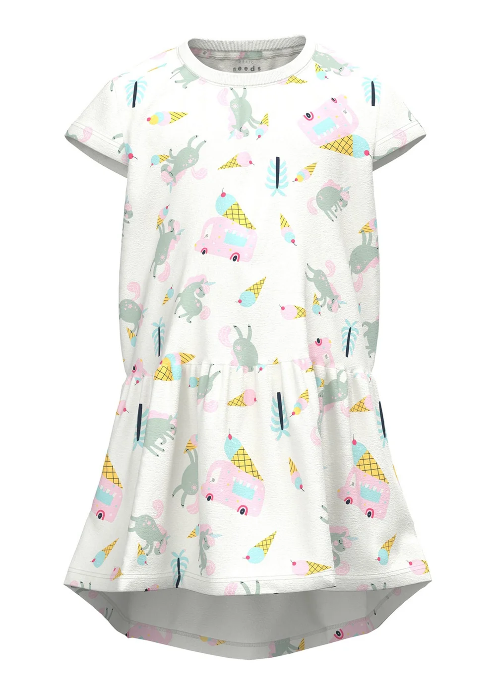 Name It Girls White Multicolour Print Dress - 9-12 months Image 4