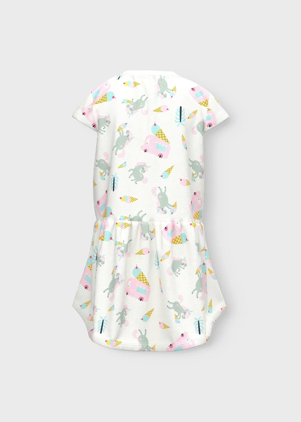 Name It Girls White Multicolour Print Dress - 9-12 months Image 2