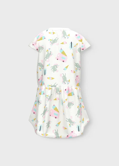 Name It Girls White Multicolour Print Dress - 9-12 months Image 2
