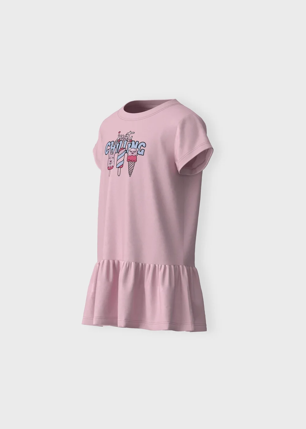 Name It Girls Pink Chilling Tunic Top (1-5yrs) - 1 - 1.5 Years Image 3