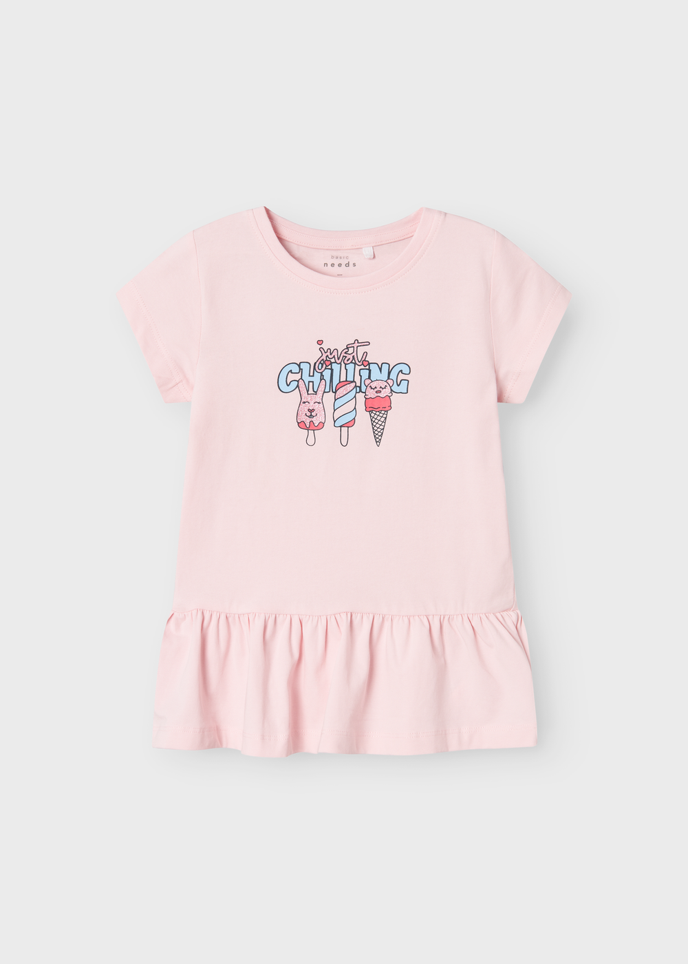Name It Girls Pink Chilling Tunic Top (1-5yrs) - 1 - 1.5 Years Image 1