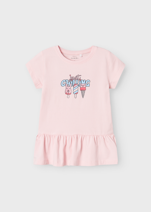 Name It Girls Pink Chilling Tunic Top (1-5yrs) - 1 - 1.5 Years Image 1