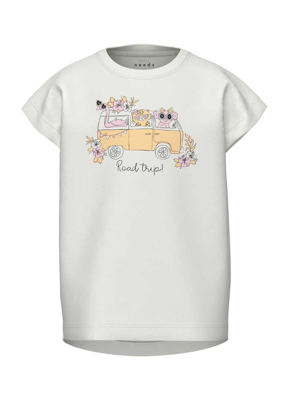 Name It Girls White Road Trip T-Shirt (9mths-5yrs) - 9-12M Image 4