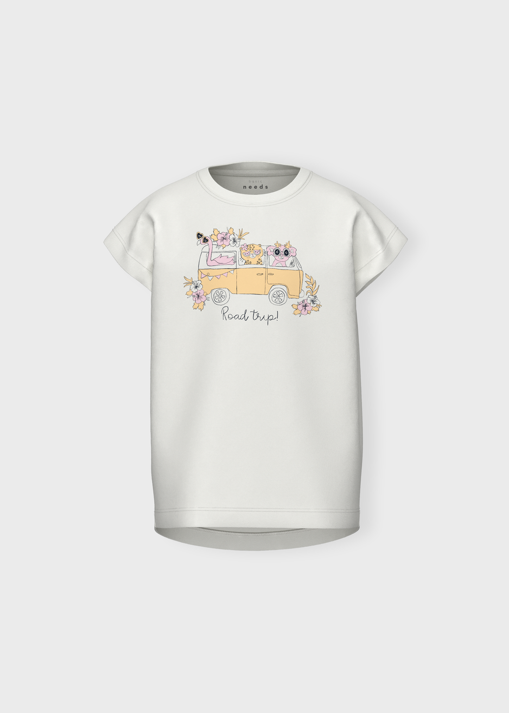 Name It Girls White Road Trip T-Shirt (9mths-5yrs) - 9-12M Image 1