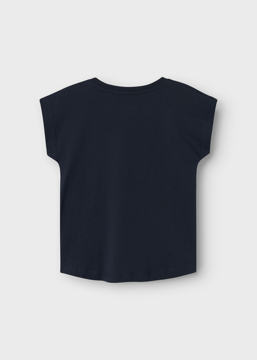 Name It Girls Black Happy Day T-Shirt (9mths-5yrs) - 9-12M Image 2