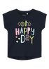 Name It Girls Black Happy Day T-Shirt (9mths-5yrs) - 9-12M Image 5