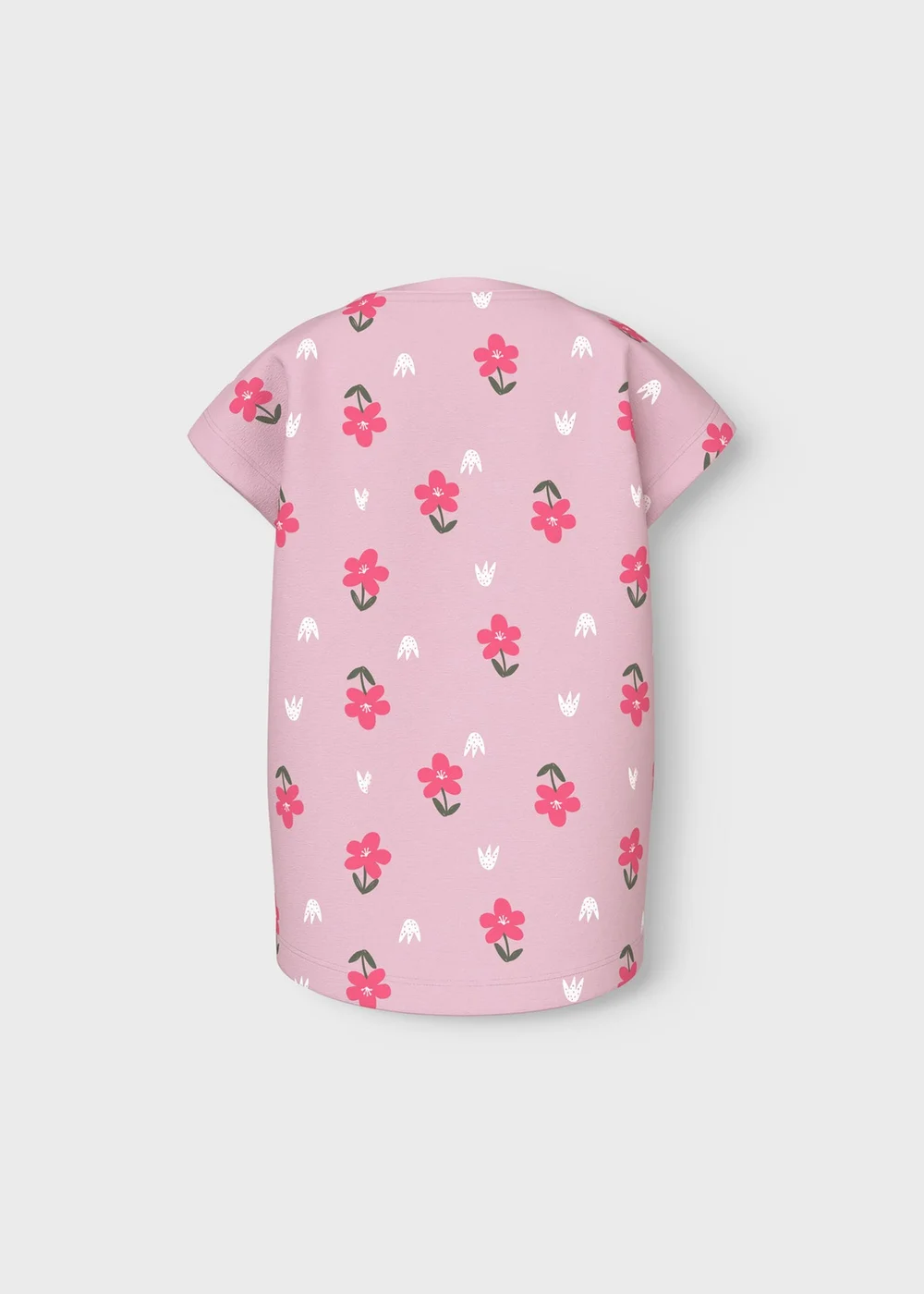 Name It Girls Pink Floral T-Shirt (9mths-5yrs) - 9-12 months Image 2