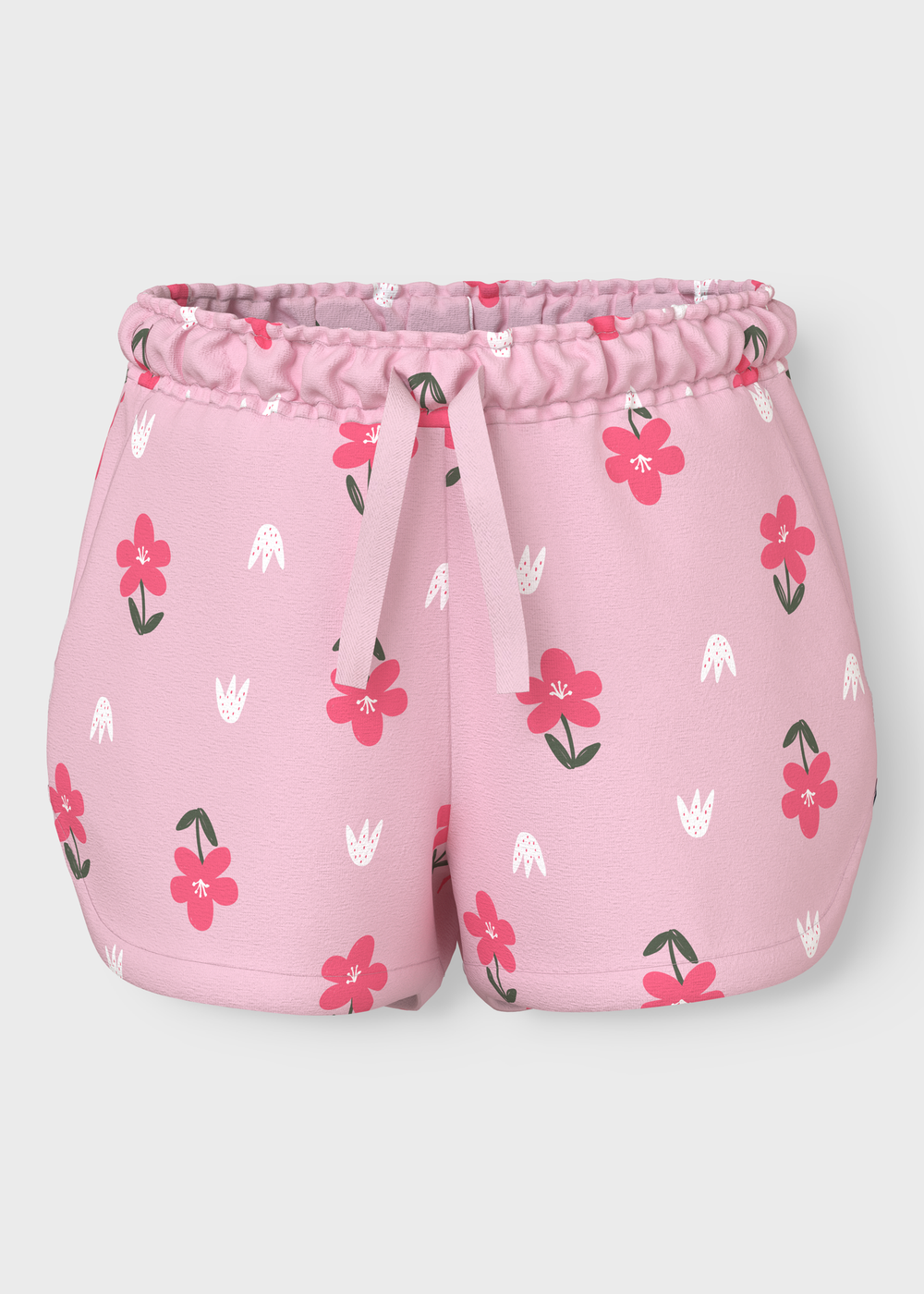 Name It Girls Pink Floral Shorts (9mths-5yrs) - 9-12M Image 1