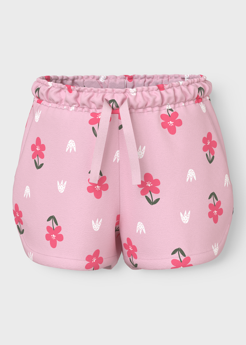 Name It Girls Pink Floral Shorts (9mths-5yrs) - 9-12M Image 1