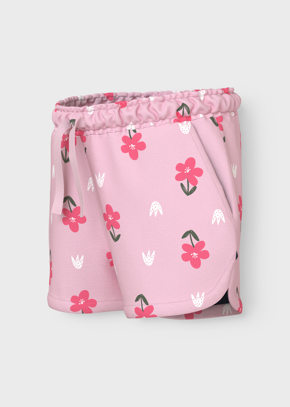 Name It Girls Pink Floral Shorts (9mths-5yrs) - 9-12M Image 3