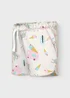 Name It Girls White Multicolour Print Shorts (9mths-5yrs) - 9-12M Image 3